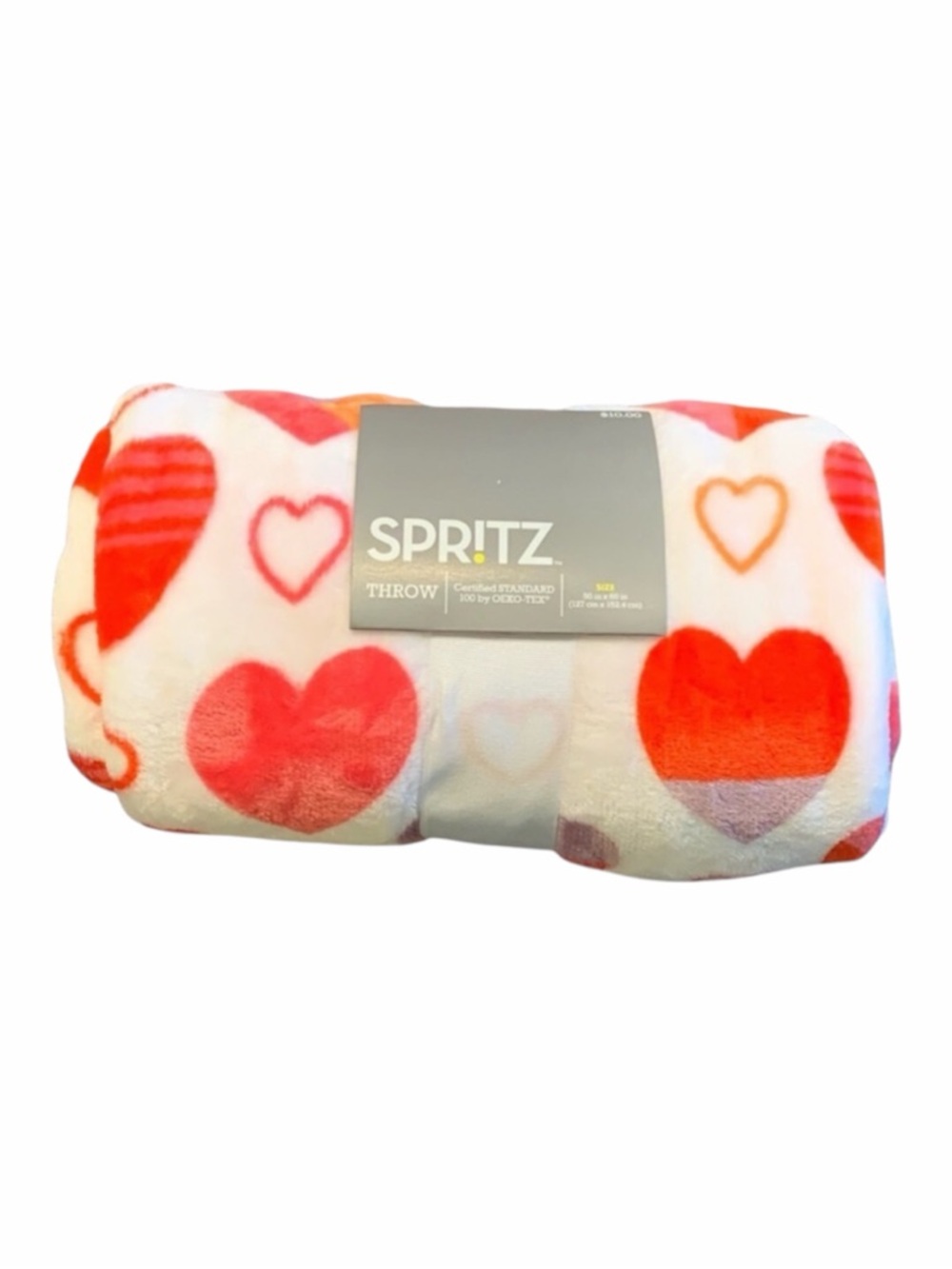 Spritz Heart Pattern Blanket Throw